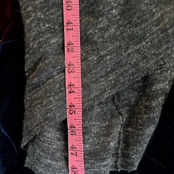 Free People Cardigan Womens Medium Black Gray Knit Sleeveless Boho Duster - Picture 7 of 7